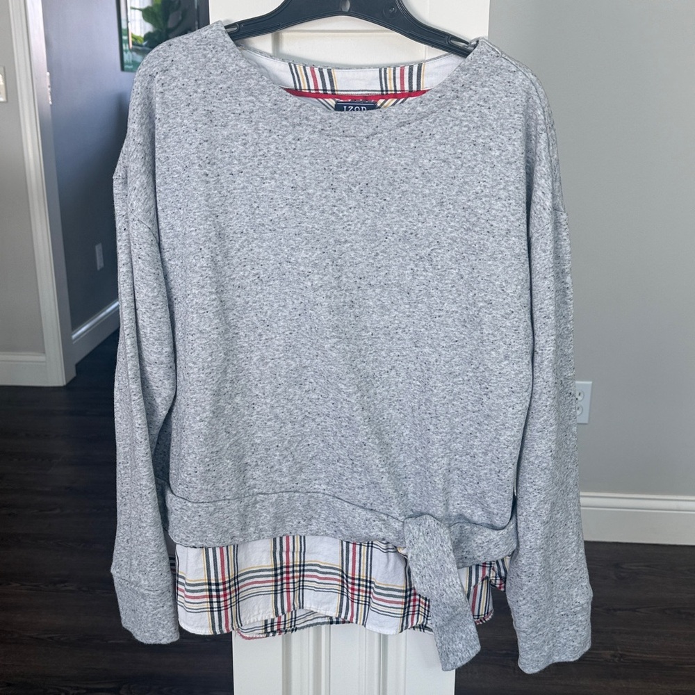 Izod layered long sleeve too with plaid Large - Picture 5 of 7